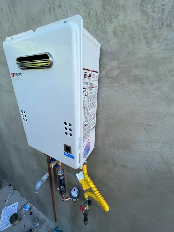 Tankless water heater installation for The Grove homes